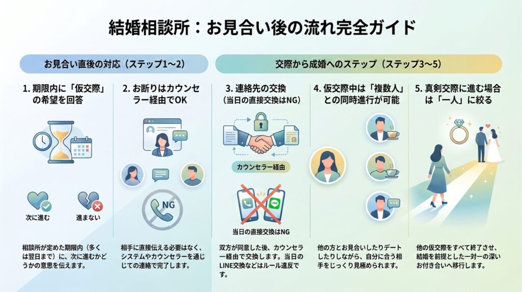 お見合い後の流れを紹介した図解